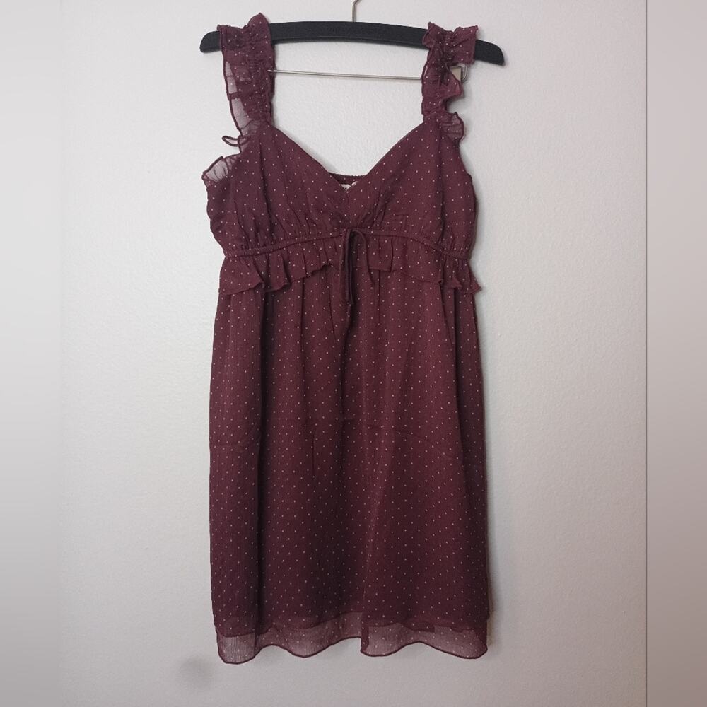 American Eagle Mauve Dress Babydoll Y2K Whimsy Prairie Boho Fairy NEW - Picture 9 of 9
